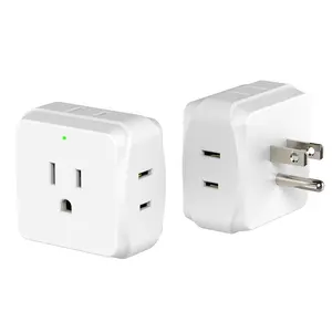 Multi Plug Wall Outlet 2 Pack, 5 Outlets Plug Adapter,Outlet Splitter Cruise Ship Essentials, Wall Outlet Extender for Travel, Home, Office, Dorm, Cruise Ship