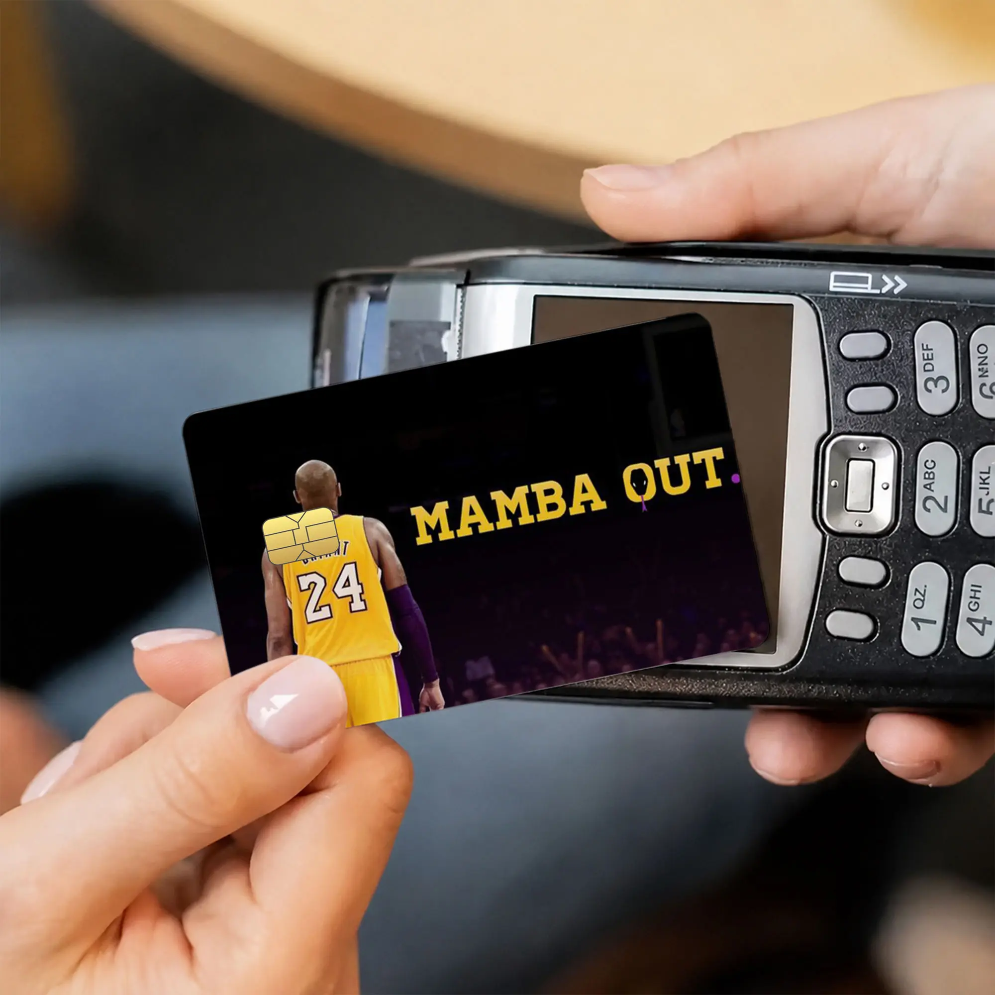 Kobe Mamba Mentality Card Skin, Removable Vinyl Sticker for Bank Cards