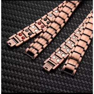 Men's Magnetic Copper Bracelet - Adjustable Length, Durable Design, Ideal for Everyday Wear