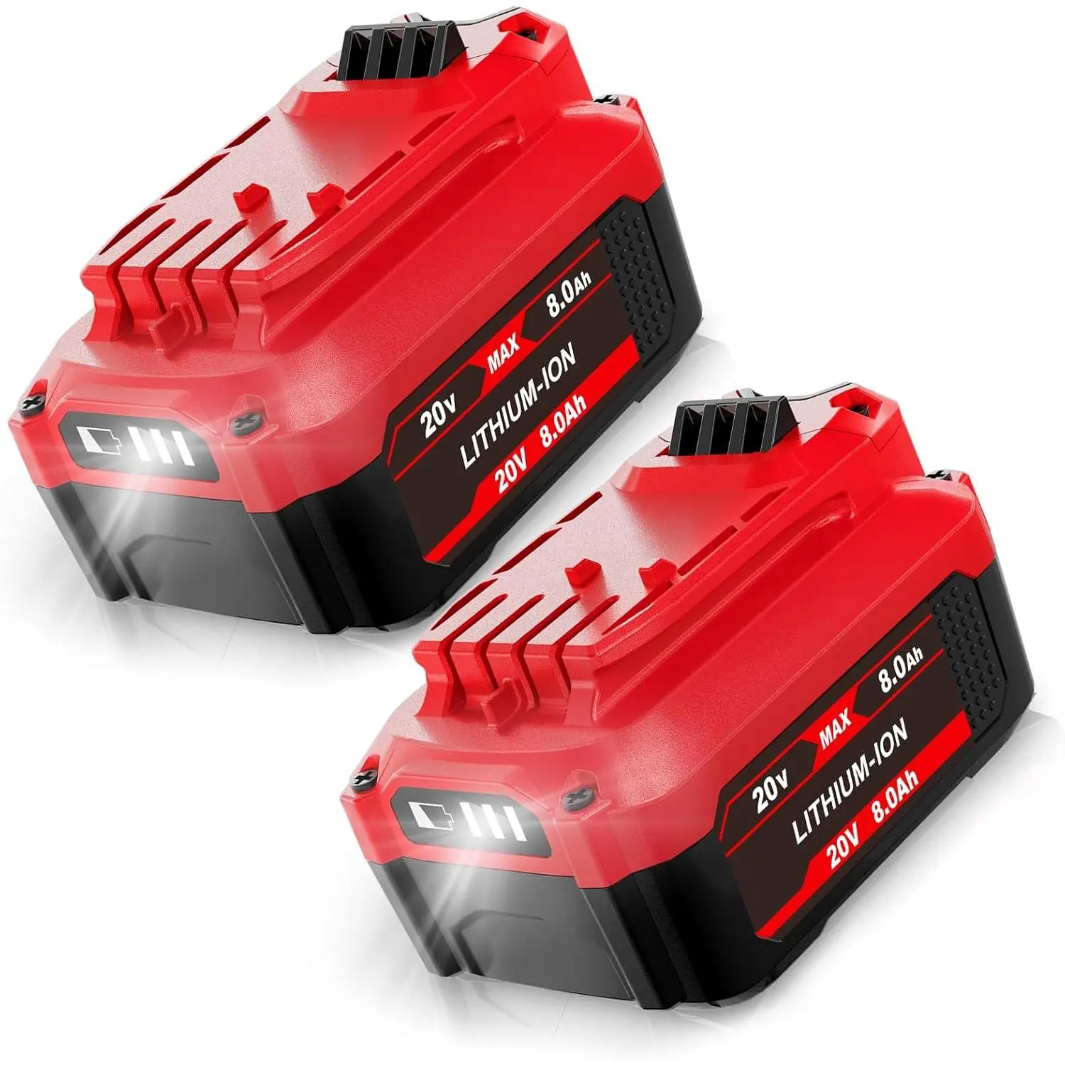 Craftsman V20 Power Tool Replacement Batteries - 2-Pack 20V 8.0Ah Lithium-Ion, Compatible with CMCB204, CMCB205, CMCB206 High-Quality Accessories
