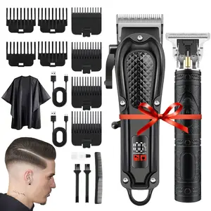 Professional Trimmer Hair Clippers set, Digital Cordless Barber Shaving Machine, USB Chargeable Beard Trimmer Beard Shaver, Hair Trimmer & Accessories, for Men's Gifts