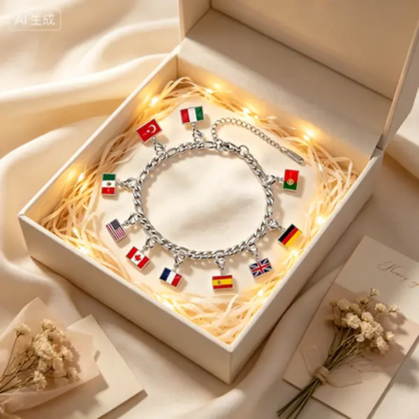 World Travel Country Flag Collectible Bracelet Ornament, Multi National Flag Pendant Chain, Travel Memory Home Decor Display Jewelry, Housewarming Souvenir Gift, Collectible Jewelry sister Gift for Home Decor,best,bachelorette,mini,birthday,clea,C,,,Giant