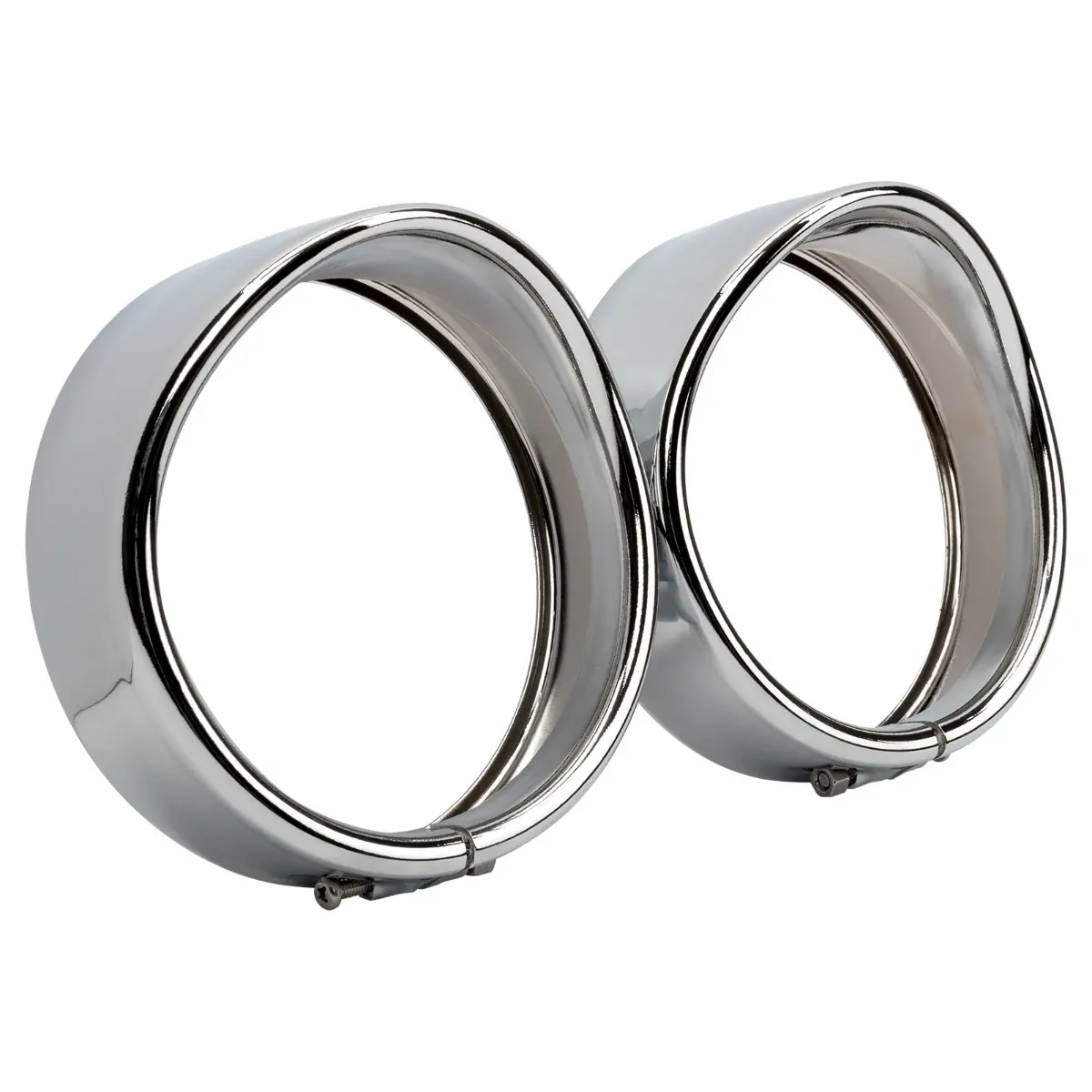 4.5" Auxiliary Light / Passing Lamp Visor Trim Rings for Harley-Davidson® | Chrome
