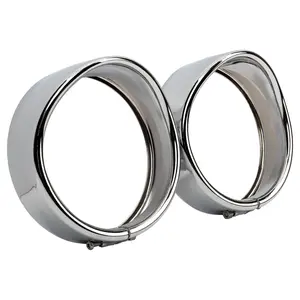 4.5" Auxiliary Light / Passing Lamp Visor Trim Rings for Harley-Davidson® | Chrome