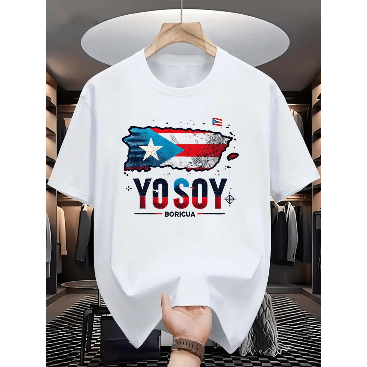 Yo Soy Boricua Puerto Rico Flag Map T-Shirt Unisex Graphic Tee for Men and Women