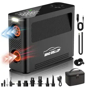 WindGallop Paddle Board Pump Tire Inflator Portable Air Compressor 150PSI, 4X Faster Electric Air Compressor 9 Pump Modes, All-in-One Auto Air Pump for Car Tires Motor Bike Ball SUP Tent Kayak Float Inflation