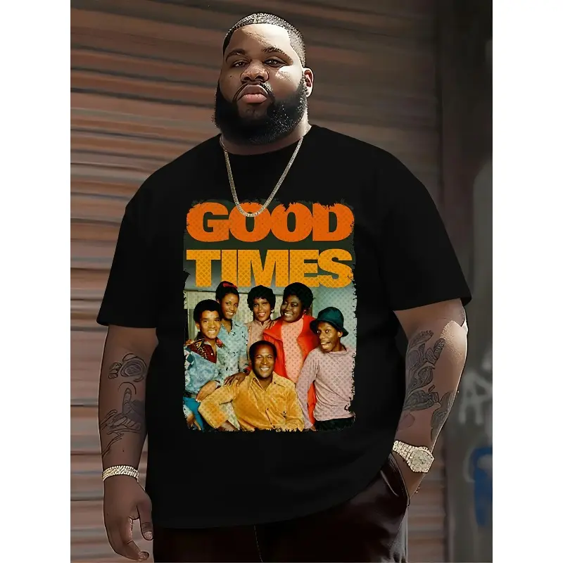 Good Times Graphic T-Shirt - Retro 70s TV Show Print in Soft Cotton, Casual Streetwear with a Unisex Relaxed Fit, Cargo