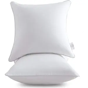 Oubanun 28x28 Pillow Inserts (Set of 2) - Euro Pillow Inserts with 100% Cotton Cover - 28 Inch Square Interior Sofa Pillow Inserts - Decorative Pillow Insert Pair - White Couch Pillow