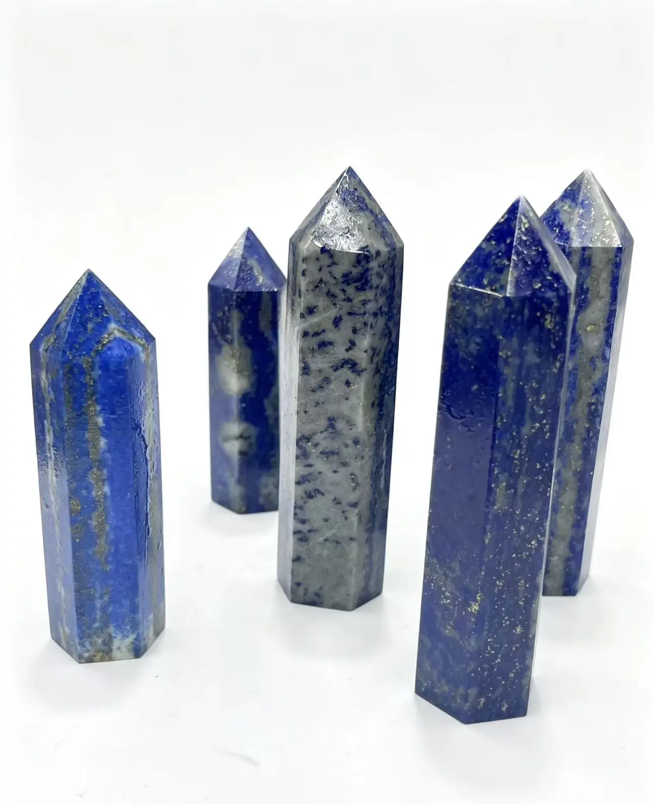 Natural Lapis Lazuli Crystal Wand Approx. 150g - Premium Polished Healing Stone for Meditation, Wisdom & Home Decor