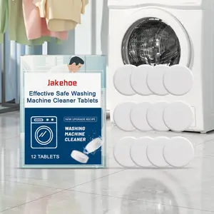 Jakehoe Washing Machine Cleaner Tablets, Deep Cleaning for Washer Drains, Odor Removal Daily Home Use, Effective Household Cleaners
