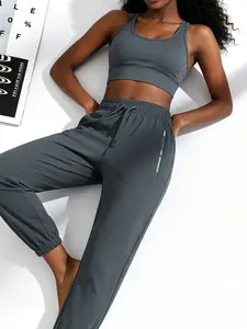 Summer Style Cool Ice Silk Quick-Dry Breathable Sports Pants for Women, Casual Loose Fit Harem Pants with Chain Print, All-Season Comfort