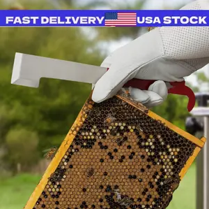 2pk Stainless Steel J Hook Bee Hive Tool, Beekeeping Honey Scraper, Frame Lifter