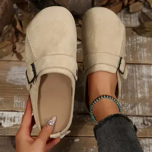 Women's Comfortable Sandals Simple Metal Decor Adjustable Straps Flat Loafers Summer Casual Comfort Shoes