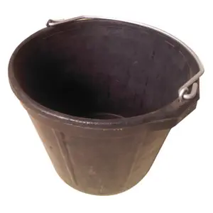 212 MAIN Master Rancher MR8QR-BUCK-BLK Heavy Duty Heavy Rubber Bucket, 8 Qt Capacity, 11x11x8.5" Dimensions