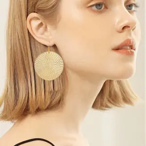Fashionable Round Shaped Hoop Earrings, Circle Shape Earrings, Fashion Jewelry for Party, Daily Clothing Decor, Trendy All-match & Exquisite Jewelry for Birthday Gift