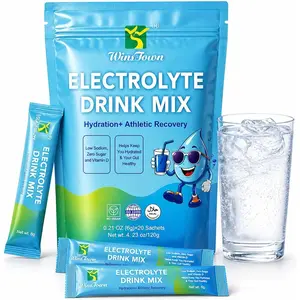 Electrolyte Powder Drink Mix–Zero Sugar Hydration Powder, Low Sodium Electrolytes for Daily Hydration&Active Lifestyle, 20 Stick Packs