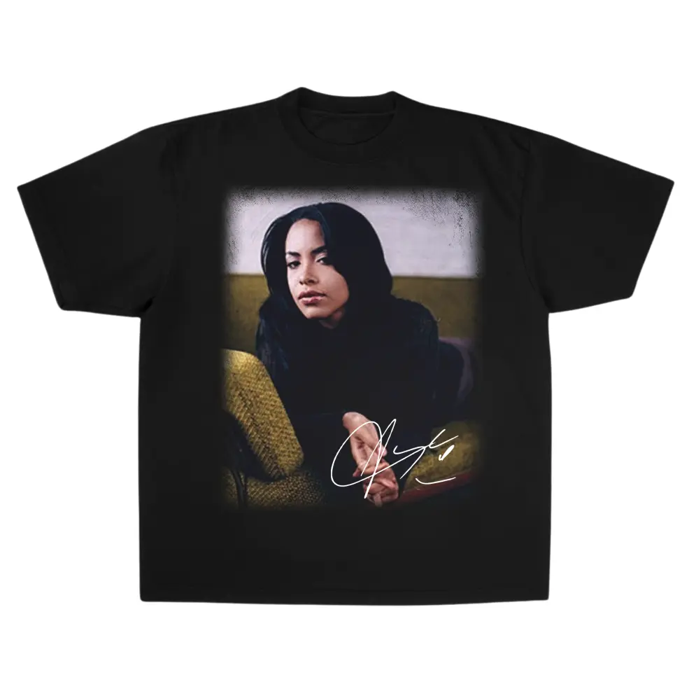 Comfort Colors Aaliyah Old School T-Shirt, Pop R&B Hip Hop Music Merch Shirt, Retro 90s Personalized Casual Unisex T-Shirt Womenswear Top