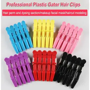 5 PCS Professional Anti-slip Crocodile Hair Clips, Large Styling Clips for Thick Hair, Hair Sectioning Clips for Dyeing & Hair Care, Salon & Daily Hair Accessories (Black)