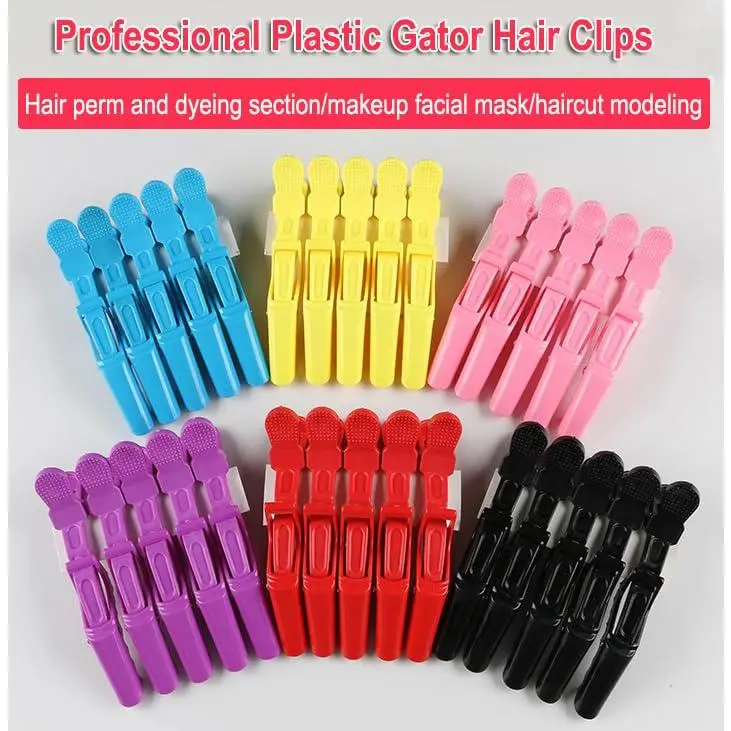 5 Pieces Non-slip Large Hair Clips, Strong Hold Hair Sectioning Clips for Thick Hair, Practical Hair Styling Clips for Hair Coloring & Daily Hair Care, Universal Salon Home Hair Decor Accessories (Black)