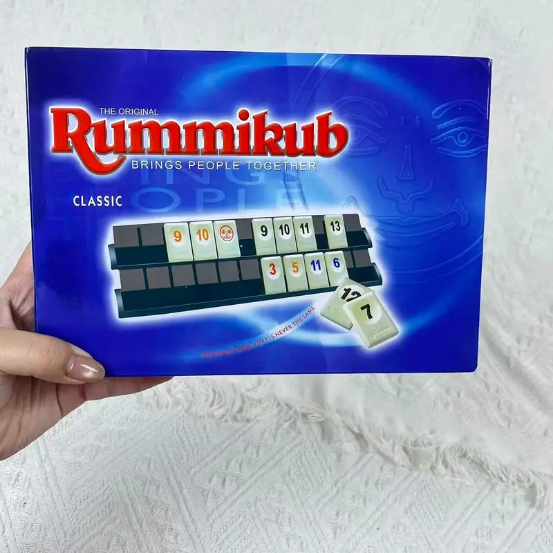 Classic Rummikub Board Game, New Number Combination Play, Fun Party Interaction, Global Hit Strategy Game, Family Entertainment Choice, Board Game Blocks