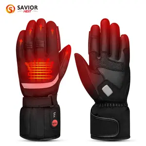 SAVIOR HEAT Heated Motorcycle Gloves Winter Waterproof Mens Wlectric Rechargeable Warmer heated  gloves gloves  men skiing  gloves