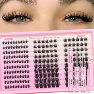 Spiky Manga Lash Kit l Fairy,Sidespike Kit, DIY Eyelash Extension, Diy Lash Clusters, Waterproof Long Lasting Anime Lash Makeup Cosmetic, Beginner Friendly Lashes