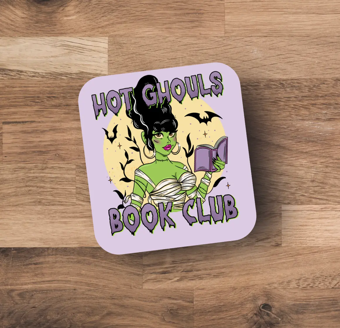 Hot Ghouls Book Club Coaster - ONE Coaster