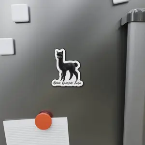 Black Alpaca Die-Cut Magnet – Adorable Design for Animal Lovers and Personalized Gifts