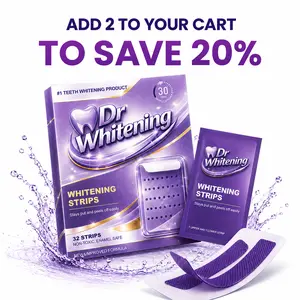 Dr.Whitening Purple Teeth Whitening Strips Safe for Enamel Non Sensitive Teeth Whitening Peroxide-Free
