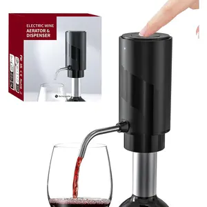 Aerator Electric  Decanter Automatic  Aerator, Dispenser  pourer with Rechargeable for Christmas, parties, weddings, dates (Black)