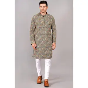 Men traditional multi color kurta | Authentic cultural wear