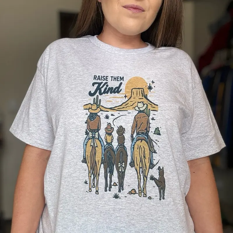 Raise Them Kind Graphic Top