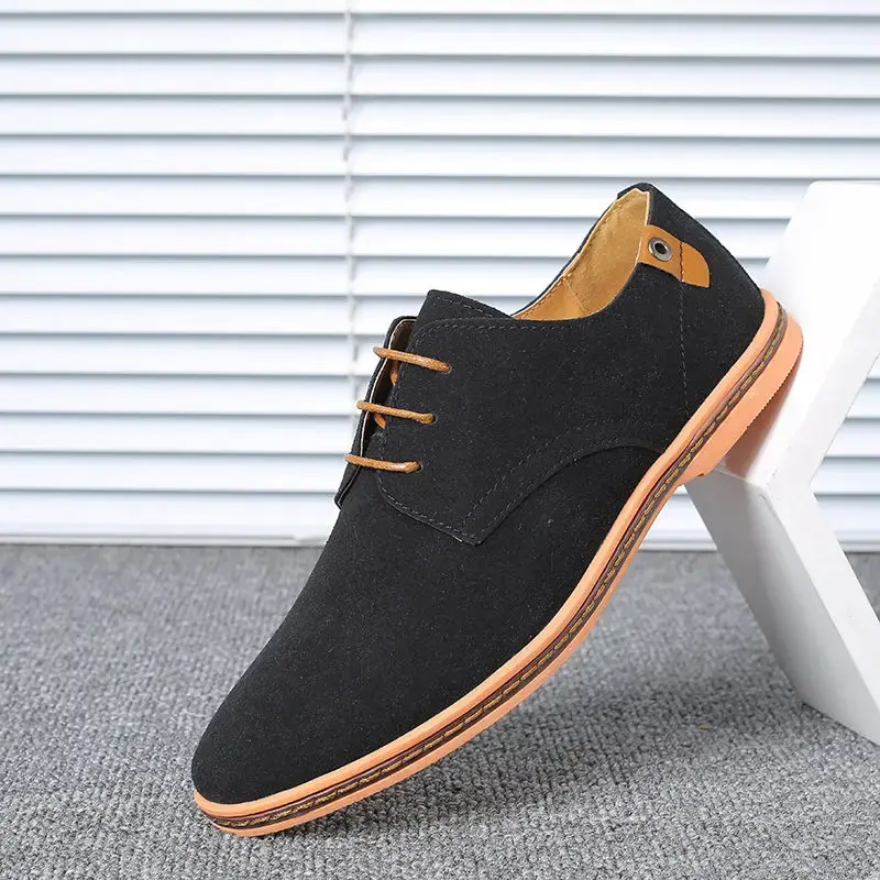 Top Quality Brown Oxford Shoes Men Derby Loafers Big Size 47 48 Casual Men Shoes Business Man Sneaker Yellow Dress Shoes Fashion Lorilury