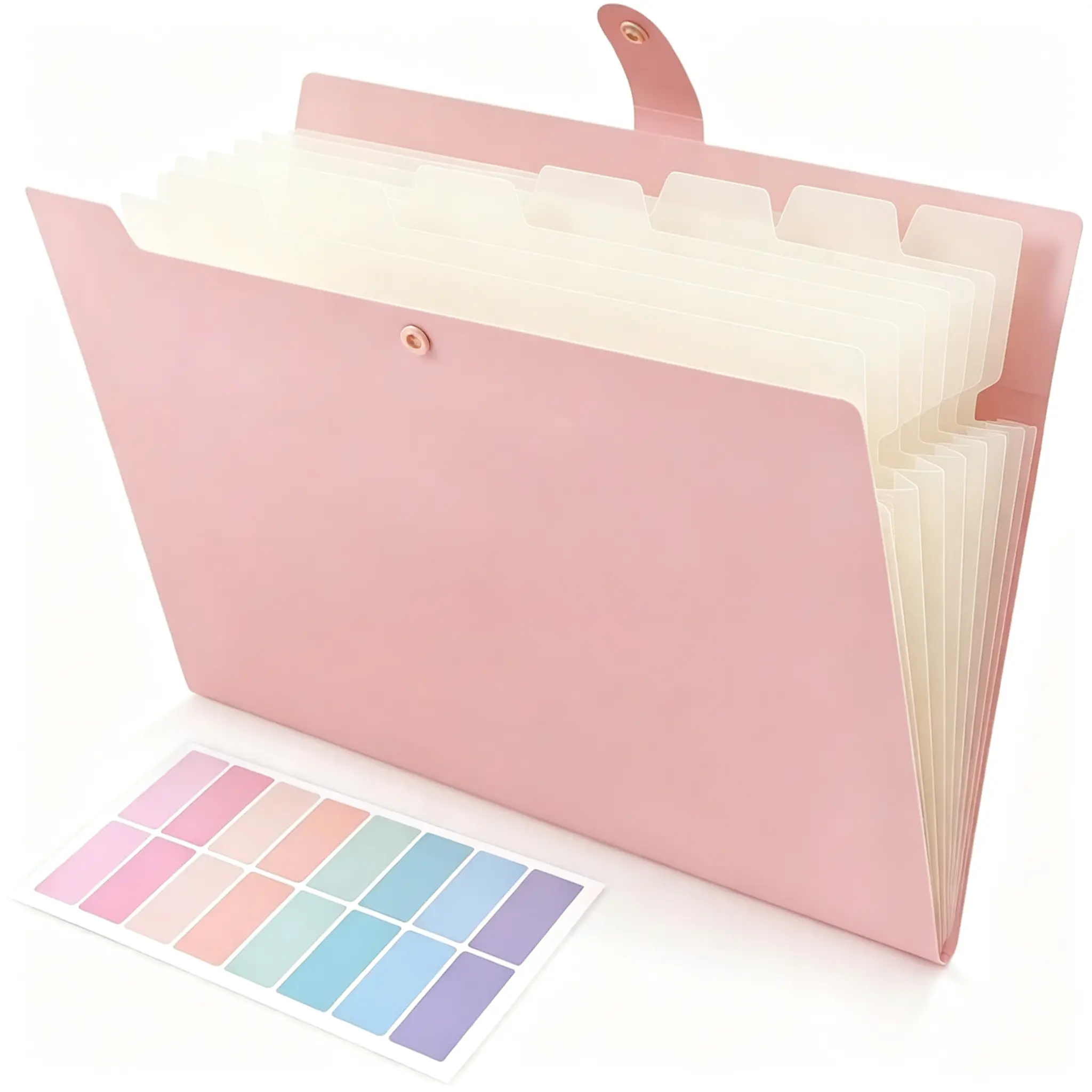 Accordion Document Organizer | Minimalist Expandable Synthetic File Folder for Business Professionals, Large Capacity Office Supplies Storage