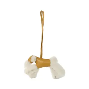 Pre-owned HERMÈS Lambskin Small Leather Goods Hermes Buddy Bag Charm Agneau Milo Charm