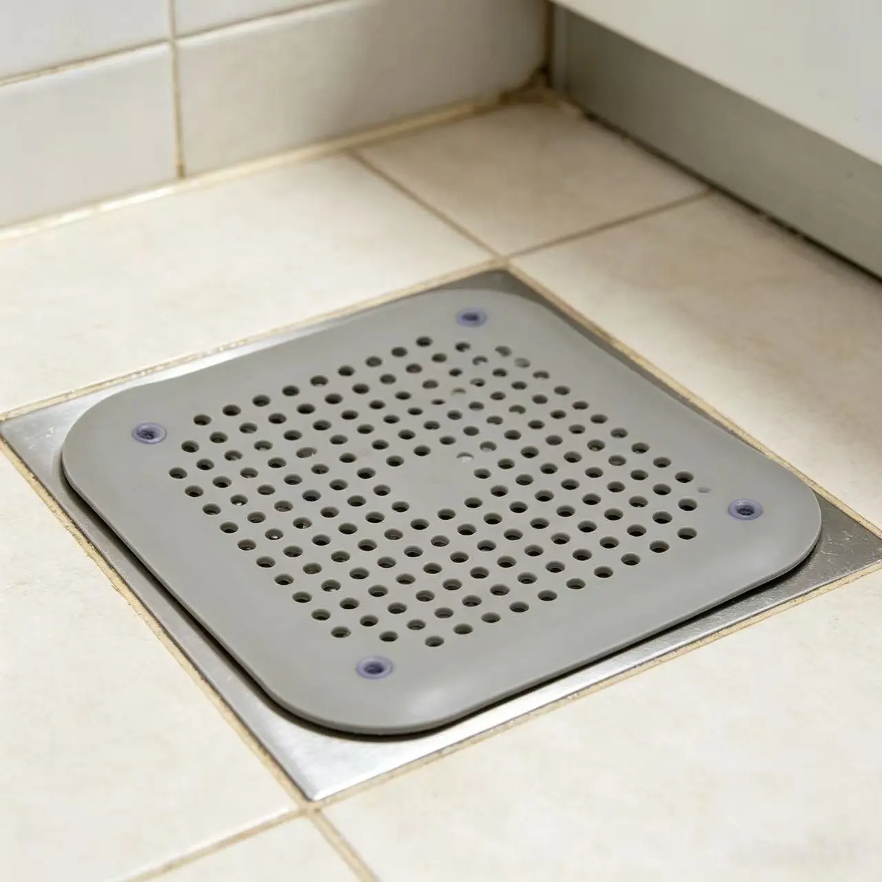 A suction cup type floor drain cover, silicone sink filter, suitable for bathrooms, reusable drainage filter, bathroom floor drain hair collector, bathroom anti clogging hair filter screen, soft floor drain cover with suction cup
