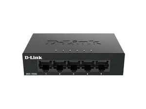 D-Link DGS-105GL 5-Port Gigabit Unmanaged Desktop Switch - Fanless, Silent & Energy Efficient
