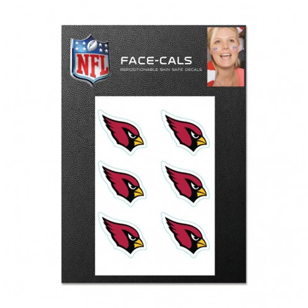 Wincraft  NFL Arizona Cardinals Tattoos Face Cals, Temporary Fake Tattoo, Tattoo Stickers