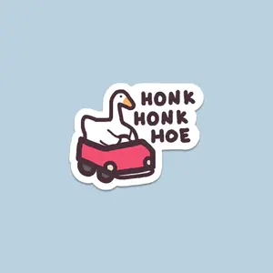 Goose Driving In Car Sticker, Waterproof Sticker, Laptops Stickers, Cute and Funny Animal Meme Sticker, Duck Sticker, Water Bottles Stickers, Car Sticker, Bumper Sticker