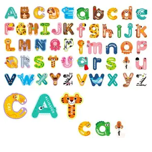 Animal Pattern Magnetic Letters, 26pcs/set Cute Magnetic Alphabet Sticker, Creative Toy & Decoration for Home Kitchen Dormitory School