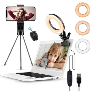 Video Conference Lighting,Fill light,Webcam Lighting,Ring Light for Monitor Clip On,Zoom Call Lighting, Remote Working, Distance Learning,Self Broadcasting and Live Streaming, Computer Laptop