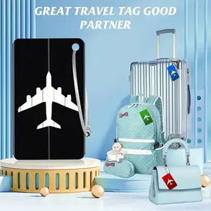 Colorful Aluminum Luggage Tags, Includes Name ID Card and Stainless Steel Rings, Essential Travel Accessories for Flights, Travel Accessories for Trips, Secure Attachment