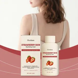 Strawberry Body Cream, Deep Moisturizing Body Lotion for Dry Skin, Shea Butter Body Care, Hydrating & Nourishing Formula, Soft & Smooth Skin, Natural Strawberry Scent, Smells Good