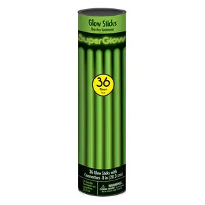 Green Glow Sticks - 8 Inch, 36-Pack