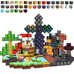 Adventure Theme Magnetic Building Blocks Toy Set STEM Learning Toys Children's Magnetic Cubes, Educational and Creative Building Toys for Children Aged 3 and Over, Ideal Gifts for Birthdays and Easter