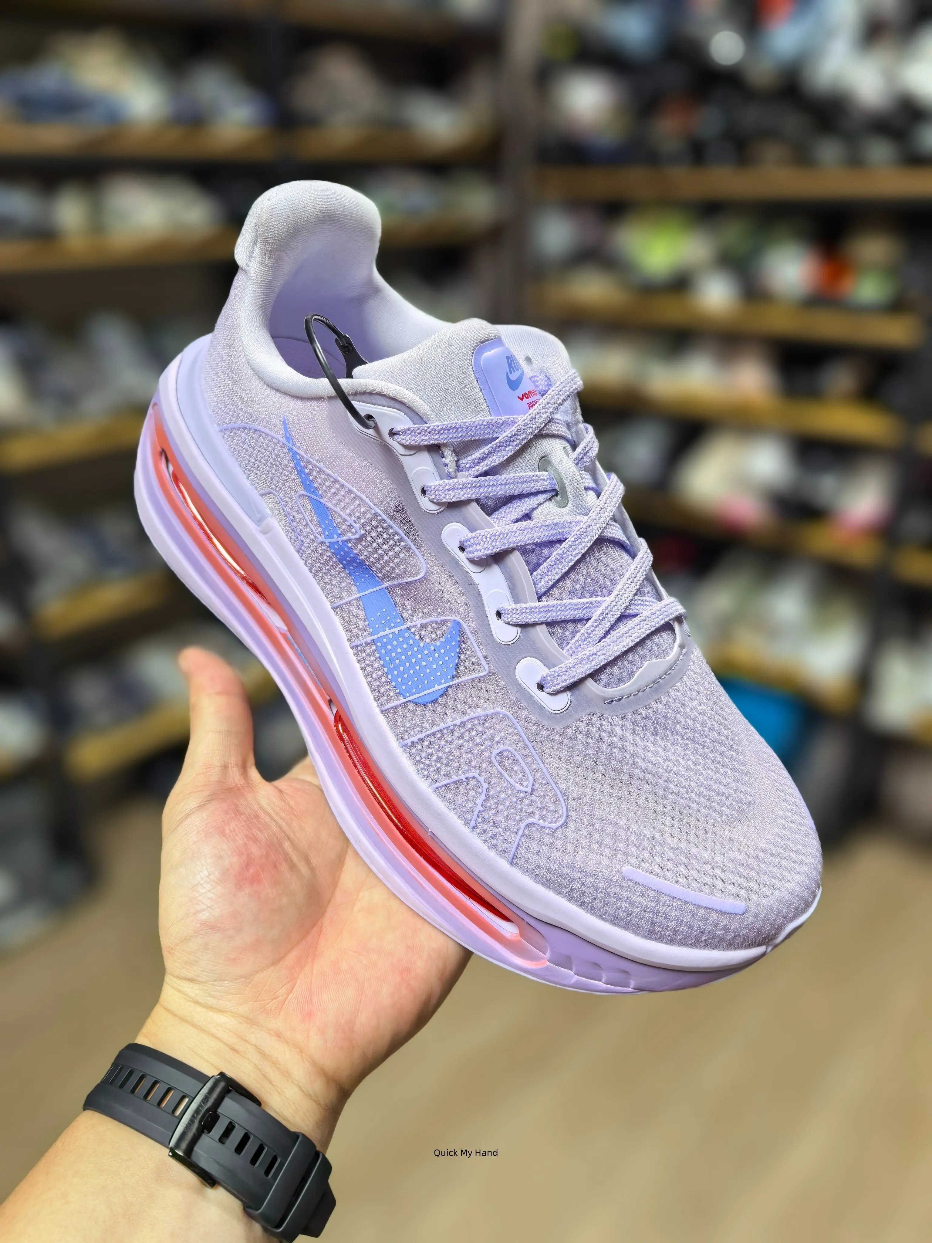 Light Purple Mesh Running Sneakers For Men Women, Air‑Cushion Thick Sole Athletic Shoes, Breathable Non‑Slip Lace‑Up Trainers For Gym Jogging Daily Street Casual Wear