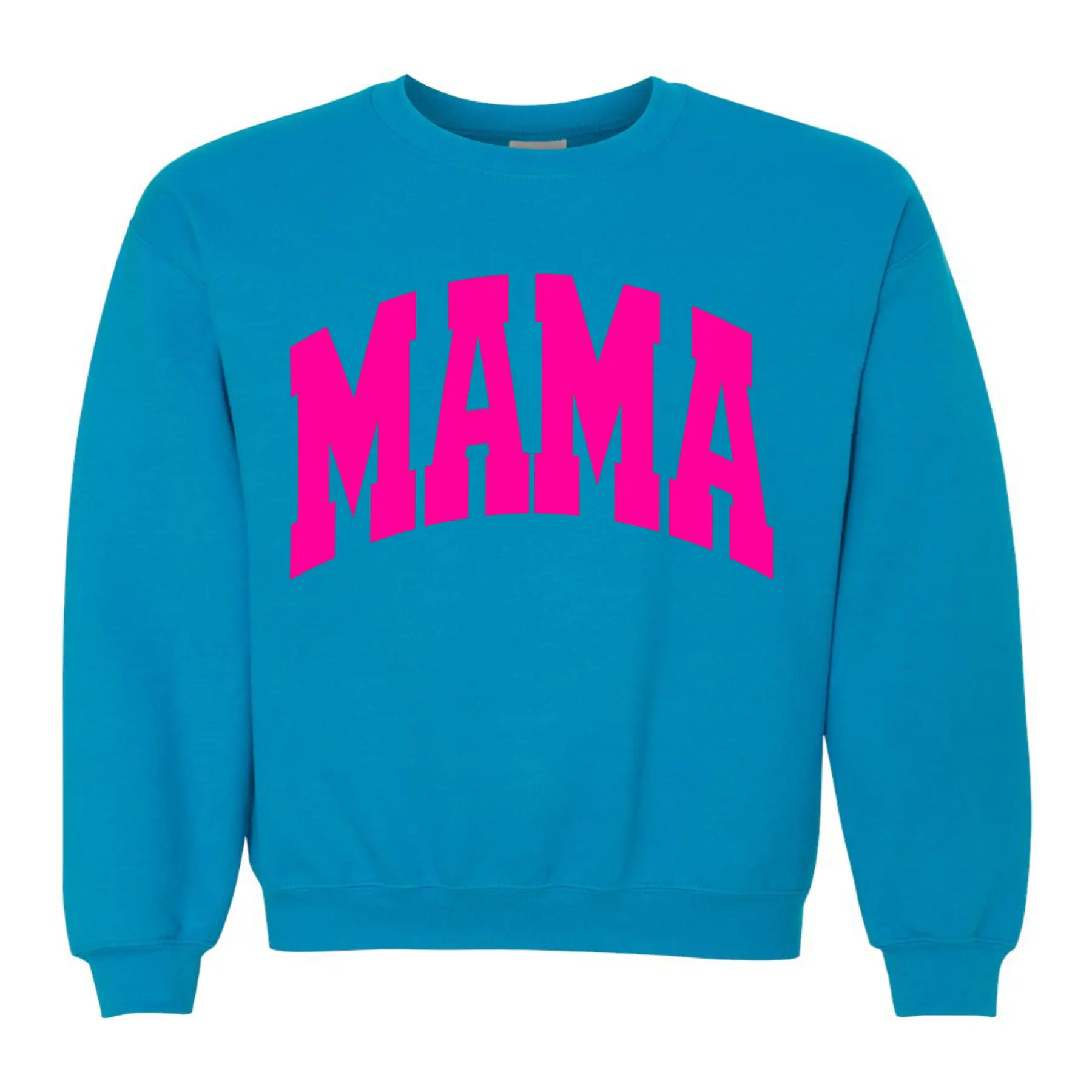 MAMA NAME PINK PUFF PRINT CREWNECK SWEATSHIRT