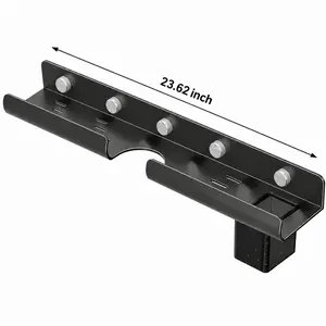 Sink Shelf Organizer Over Faucet, No Drilling Bathroom Storage Rack with Shaver Slot, Gun Grey 23.6" Adhesive Faucet Shelf, Waterproof Drain Design for Small Bathroom Counter