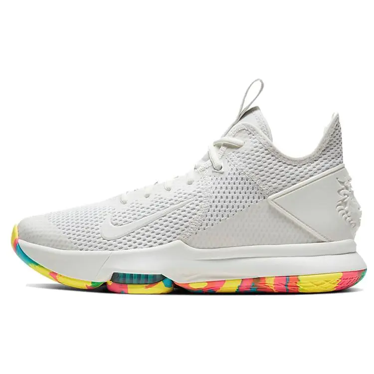 Men's Nike LeBron Witness 4 EP 'White Multi Camo' Casual Trainers - Round Toe, Lace-Up, No Heel, All Seasons, New, Casual Wear, Style CD0188-102, US M8/EUR 41