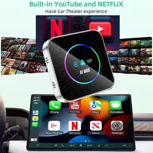 [Mother's Day Special] Yurnlv 2026 Upgraded AI Box — Watch Netflix, YouTube, TikTok, and Google Play in Your Car, Plus Screen Mirroring Functionality! Compatible with Factory Wired CarPlay Systems